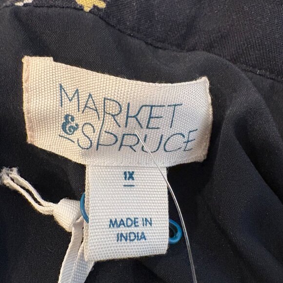 Market & Spruce Navy Floral Dress - Size 1X - New With Tags! - Picture 7 of 8